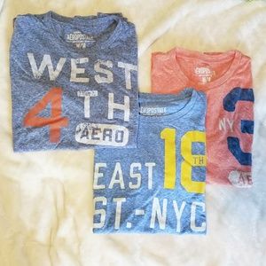 3 men's shirts! Aeropostale Men's graphic t-shirts